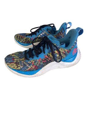 Under Armour Sour Patch Kids blue red and yellow sneakers size 9.5